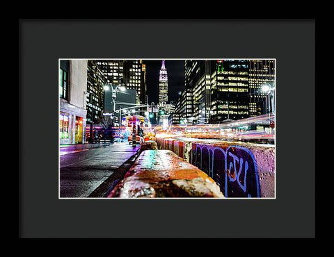 New York W 34th St - Framed Print