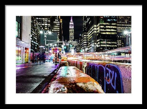 New York W 34th St - Framed Print