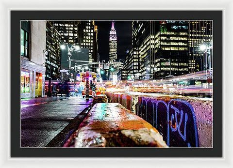 New York W 34th St - Framed Print