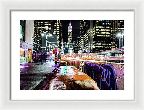 New York W 34th St - Framed Print