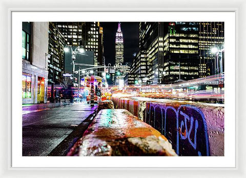 New York W 34th St - Framed Print