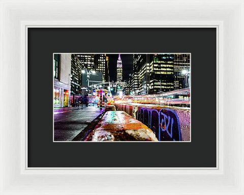 New York W 34th St - Framed Print