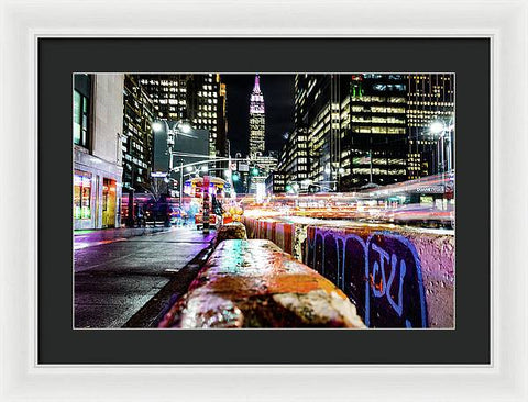 New York W 34th St - Framed Print