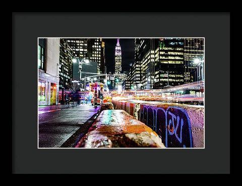 New York W 34th St - Framed Print