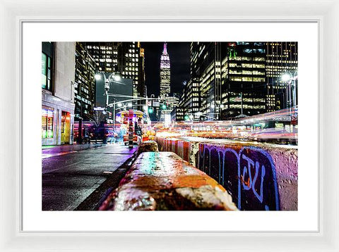 New York W 34th St - Framed Print