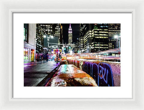 New York W 34th St - Framed Print