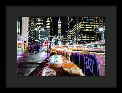 New York W 34th St - Framed Print