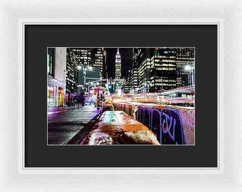 New York W 34th St - Framed Print