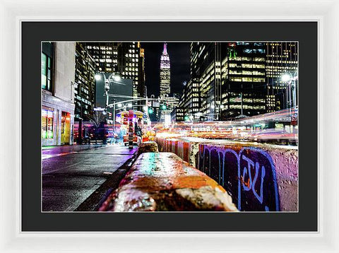 New York W 34th St - Framed Print