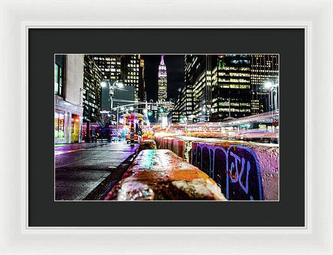 New York W 34th St - Framed Print