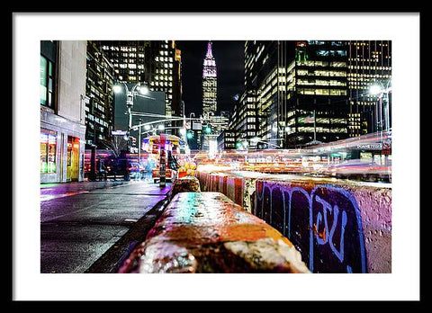 New York W 34th St - Framed Print