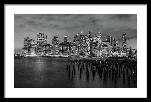 NYC Skyline From Brooklyn - Framed Print