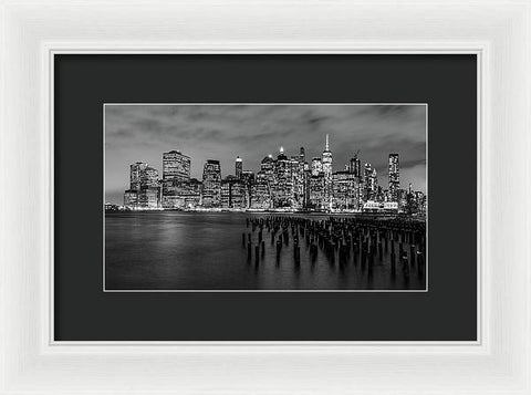 NYC Skyline From Brooklyn - Framed Print