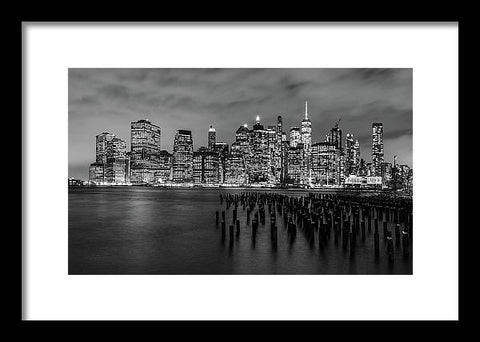 NYC Skyline From Brooklyn - Framed Print