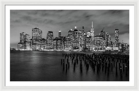 NYC Skyline From Brooklyn - Framed Print