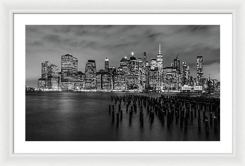 NYC Skyline From Brooklyn - Framed Print