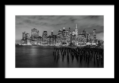 NYC Skyline From Brooklyn - Framed Print