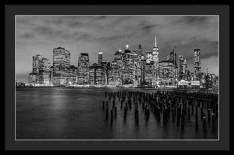 NYC Skyline From Brooklyn - Framed Print