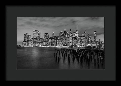 NYC Skyline From Brooklyn - Framed Print