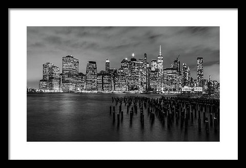 NYC Skyline From Brooklyn - Framed Print