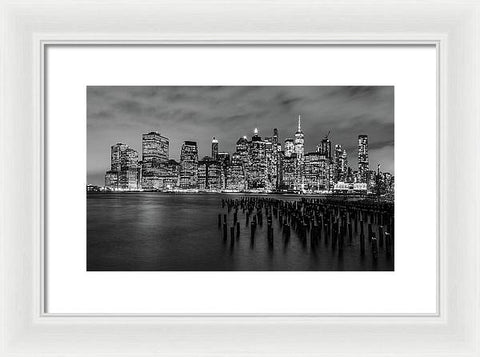 NYC Skyline From Brooklyn - Framed Print