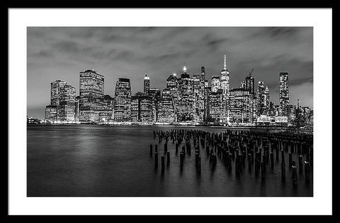 NYC Skyline From Brooklyn - Framed Print