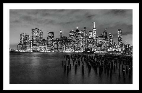 NYC Skyline From Brooklyn - Framed Print