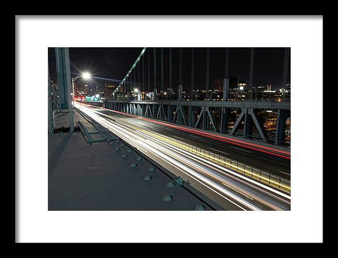 Philadelphia Ben Franklin Bridge LR1 - Framed Print