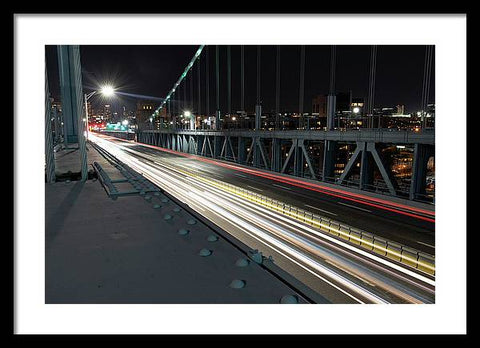 Philadelphia Ben Franklin Bridge LR1 - Framed Print