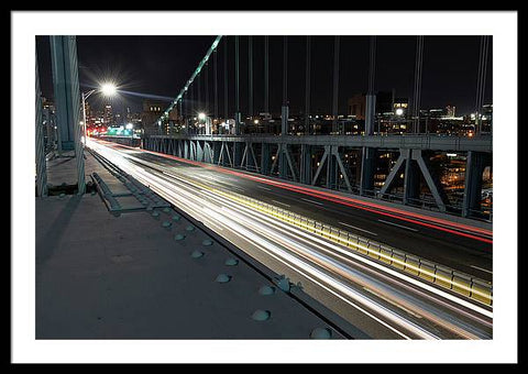 Philadelphia Ben Franklin Bridge LR1 - Framed Print