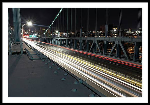 Philadelphia Ben Franklin Bridge LR1 - Framed Print