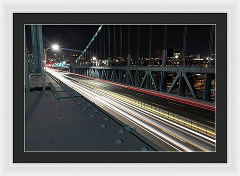 Philadelphia Ben Franklin Bridge LR1 - Framed Print