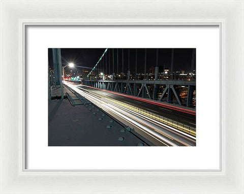 Philadelphia Ben Franklin Bridge LR1 - Framed Print