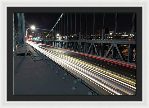 Philadelphia Ben Franklin Bridge LR1 - Framed Print