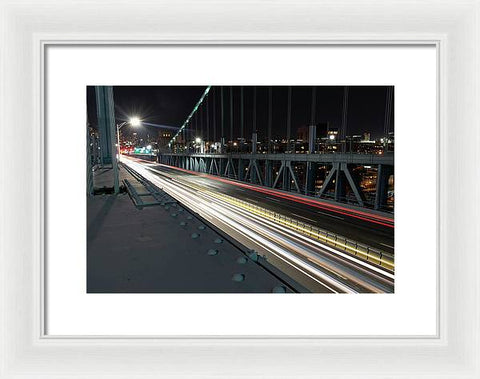 Philadelphia Ben Franklin Bridge LR1 - Framed Print