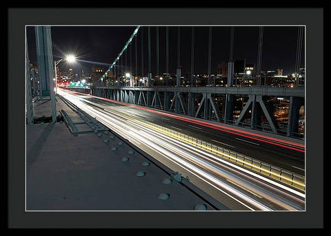 Philadelphia Ben Franklin Bridge LR1 - Framed Print