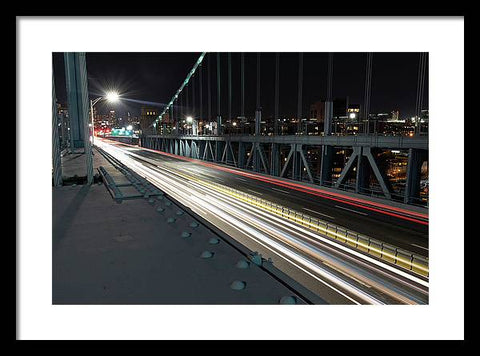 Philadelphia Ben Franklin Bridge LR1 - Framed Print