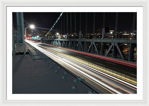 Philadelphia Ben Franklin Bridge LR1 - Framed Print