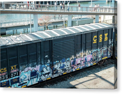Train Box Car - Canvas Print