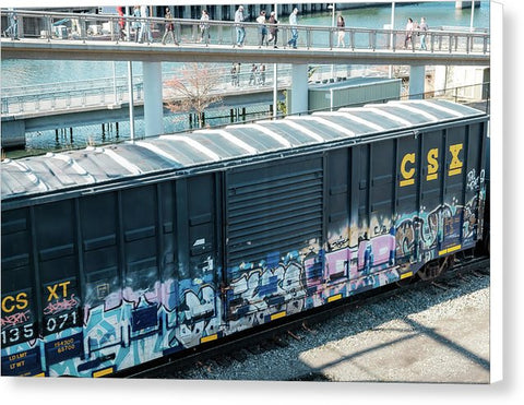 Train Box Car - Canvas Print