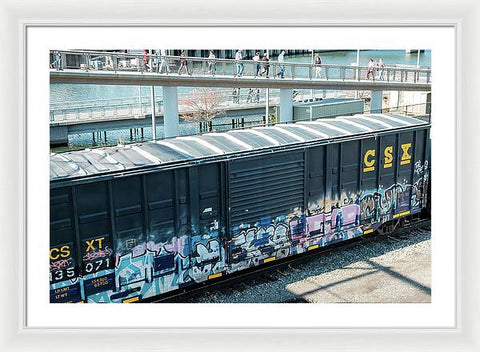 Train Box Car - Framed Print