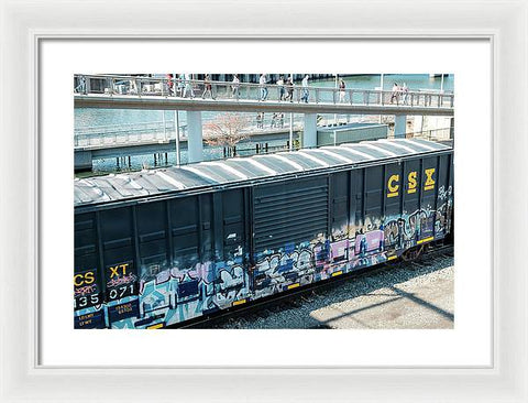 Train Box Car - Framed Print