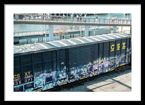 Train Box Car - Framed Print