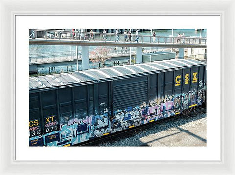 Train Box Car - Framed Print