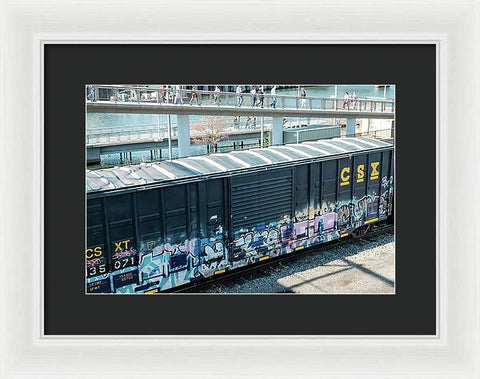 Train Box Car - Framed Print